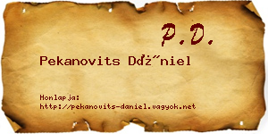 Pekanovits Dániel névjegykártya